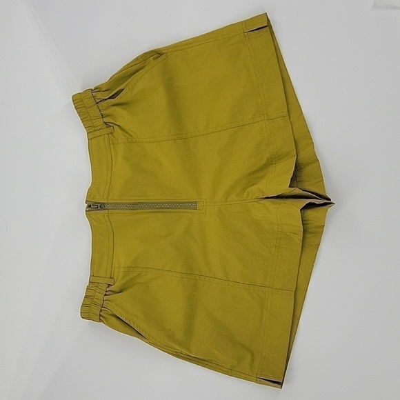 Madewell Zip-Front Tapered Shorts in Citrus Lime size XL NWT NL318 - Picture 6 of 12